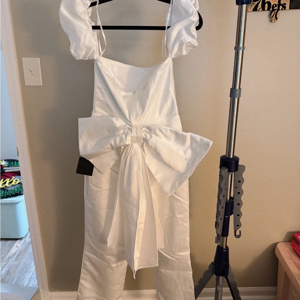 Lulu's Classic White Jumpsuit